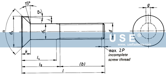 DIN 604 - Flat Countersunk Nib Bolts